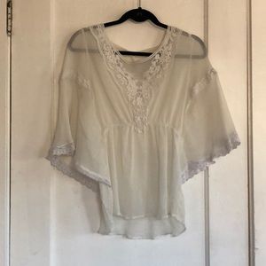Boho white blouse